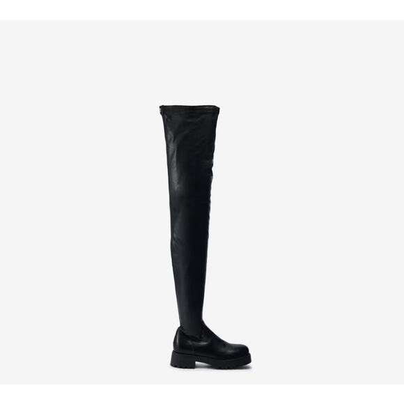 Azalea Wang Eureva Thigh High Boots Size 7 Black NEW - Picture 2 of 8